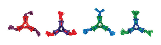 Chomper Assorted Tri-Flyer TPR Flyer with Rope Large