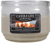 Candle Lite 1879251 10 Oz Evening Fireside Glow Jar Candle (Pack of 4)