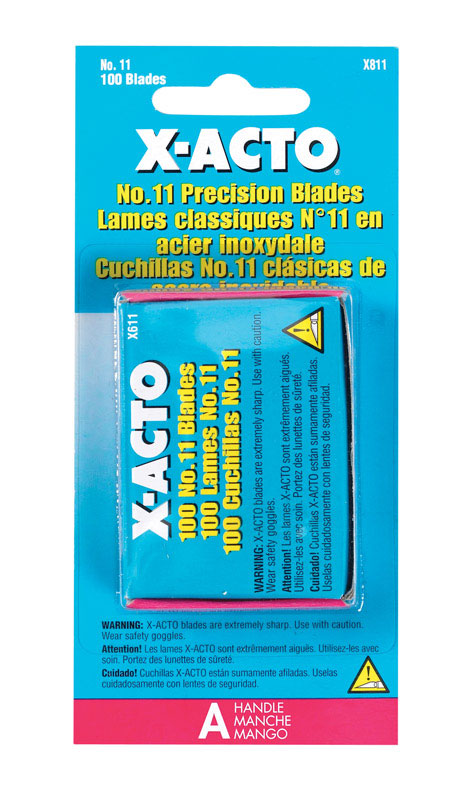 X-Acto  #11  Carbon Steel  Replacement Blade  100 pk