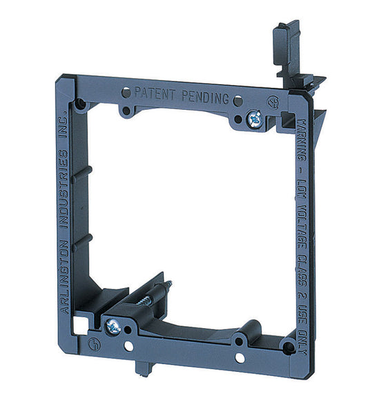 Arlington  5.46 in. Square  Plastic  2 gang Mounting Device  Black
