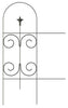 Living Accents 97 in. L X 32 in. H Steel Black Garden Fence