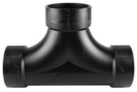 Charlotte Pipe  3 in. Hub   x 3 in. Dia. Hub  ABS  Flush Cleanout Tee