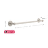 Franklin Brass 127725 24" Satin Nickel Jamestown™ Towel Bar