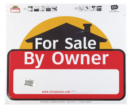 Hy-Ko English For Sale by Owner Sign Plastic 20 in. H x 24 in. W (Pack of 3)