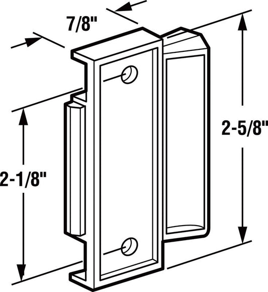 Prime-Line  White  Plastic  Window Latch  7/8 in. W x 2.625 in. L For Several Window Manufacturers 1 pk