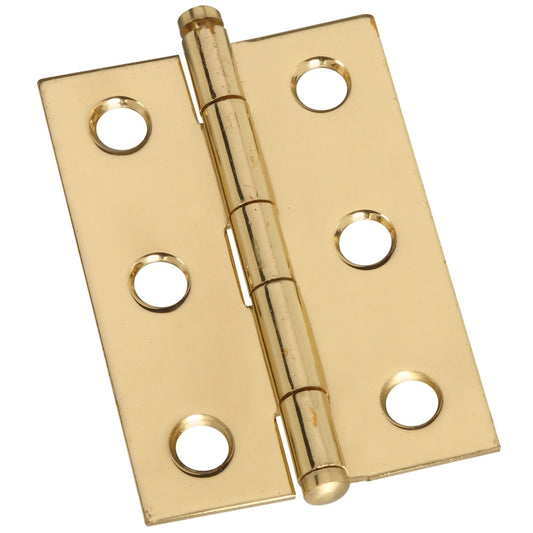 National Hardware 2 in. W X 1-3/8 in. L Gold Brass Ball Tip Hinge 1 pk
