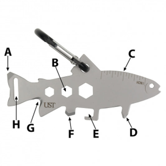 UST Brands Tool A Long Silver Stainless Steel Trout Multi-Tool