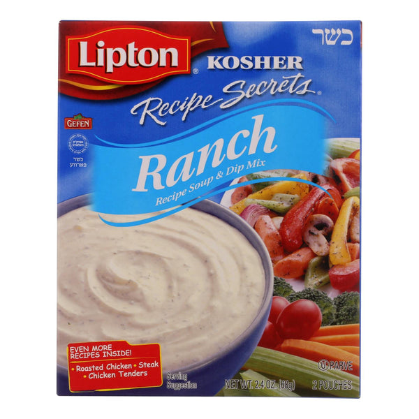 Mezcla para sopa y salsa Lipton - Secretos de recetas - Ranch - Kosher - Paquete - 2.4 oz - caja de 12