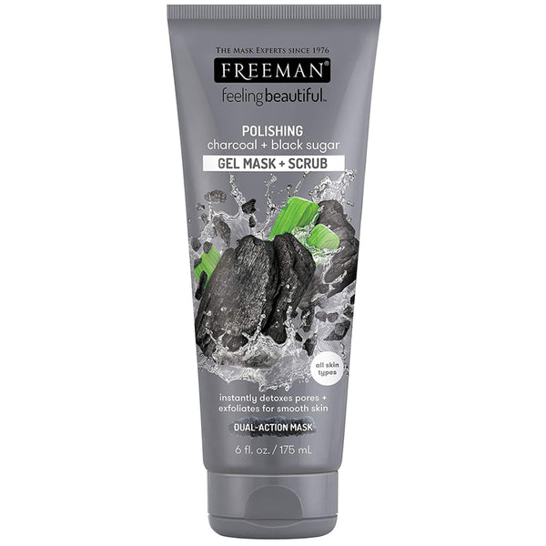 Mascarilla para ojos con aromaterapia negra y carbón Feeling Beautiful de Freeman, 6 oz, paquete de 1 (paquete de 6)
