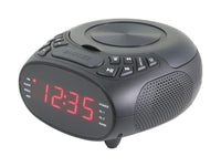 GPX  .9 in. Black  AM/FM Clock Radio with CD Player  Digital  Plug-In
