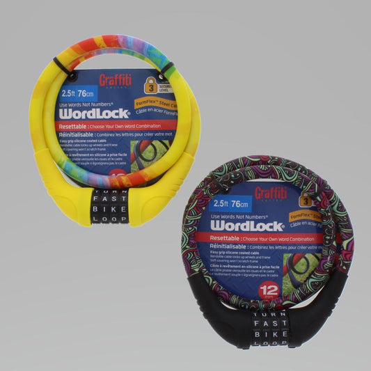 Wordlock Silicone Cable Lock Assorted