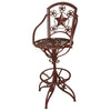De Leon Collections Metal Bar Stool With Star