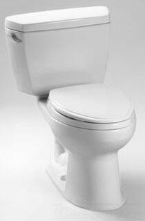 TOTO® Drake® Two-Piece Elongated 1.6 GPF ADA Compliant Toilet, Cotton White