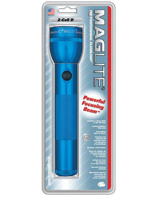Maglite Blue Incandescent Flashlight D Battery