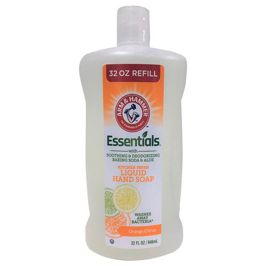 Arm & Hammer Essentials Orange Citrus Scent Liquid Hand Soap Refill 32 oz. (Pack of 18)