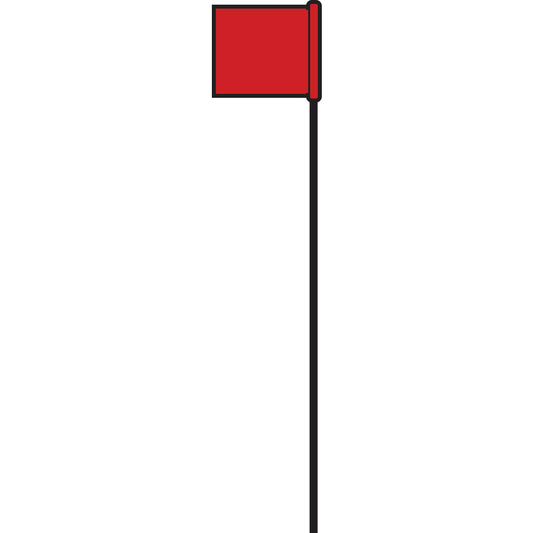 Hy-Ko SF-21/RD 21" Red Marking Flag (Pack of 25)