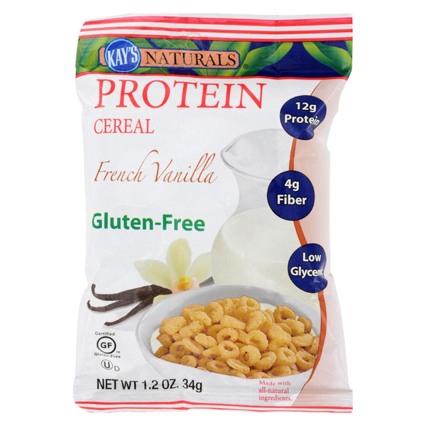 Cereales proteicos de vainilla francesa Kay's Naturals, 1,2 oz, caja de 6 (paquete de 6)