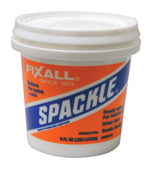 FixALL SPACKLE Ready to Use White Spackling Compound 8 oz. (Pack of 12)