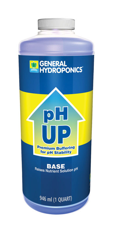 General Hydroponics pH Up Base Nutrient Solution 1 qt. (Pack of 12)
