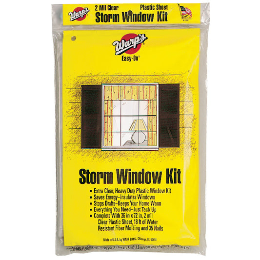 Warps 20% Limo Black Etched Indoor & Outdoor Storm Window Kit 72 L x 36 W x 2 mil Thick