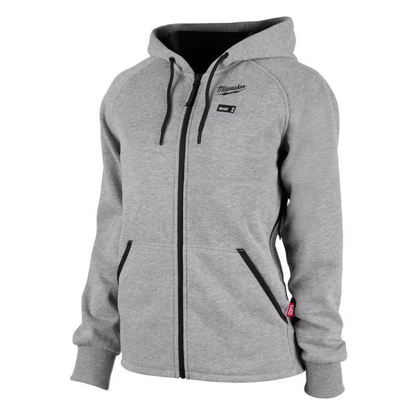Kit de sudadera con capucha y calefacción de manga larga para mujer Milwaukee M12 S gris