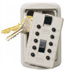 General Electric White Permanent Mount Slim Line Push Button Lock Box Key Safe 3.88 H x 2.5 W in.