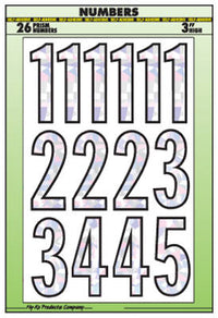 Hy-Ko 3 in. Silver Vinyl Number Set 0-9 Self-Adhesive 1 pk (Pack of 5)
