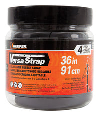 Keeper  Versa Strap  Black  Rubber Strap  36 in. L x 3.6 in.  1 pk