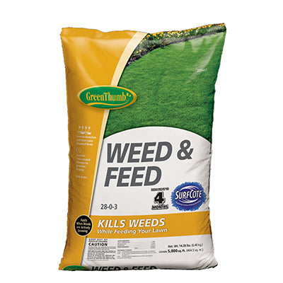 Weed & Feed, 28-0-3 Formula, 5,000-Sq. Ft. Coverage