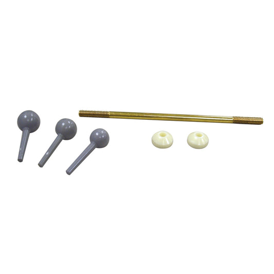 Danco Brass Universal Fit Chrome Pop-Up Drain Ball Rod Assembly 3/16 in. with Balls & Cone Washers