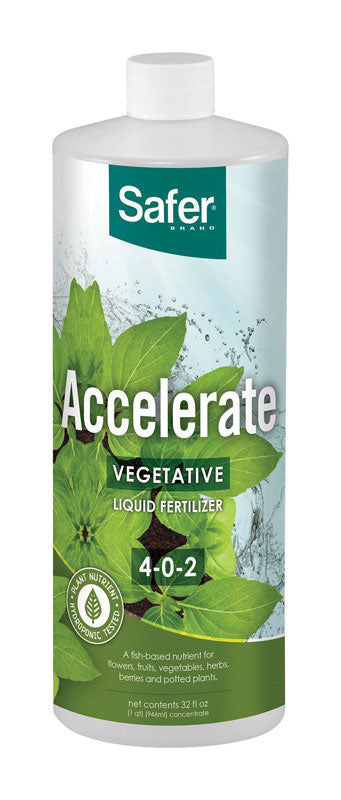 Safer Brand Accelerate Organic All Purpose Plant Food 32 oz. (Pack of 6)