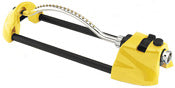Dramm 10-15003 18" Yellow Premium Metal Oscillating Sprinkler With Brass Nozzle Jets