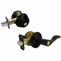 Single-Cylinder Deadbolt, Aged Bronze
