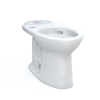 TOTO® Drake® Elongated Universal Height TORNADO FLUSH® Toilet Bowl with 10 Inch Rough-In and CEFIONTECT®, WASHLET®+ Ready, Cotton White - C776CEFGT40.10#01