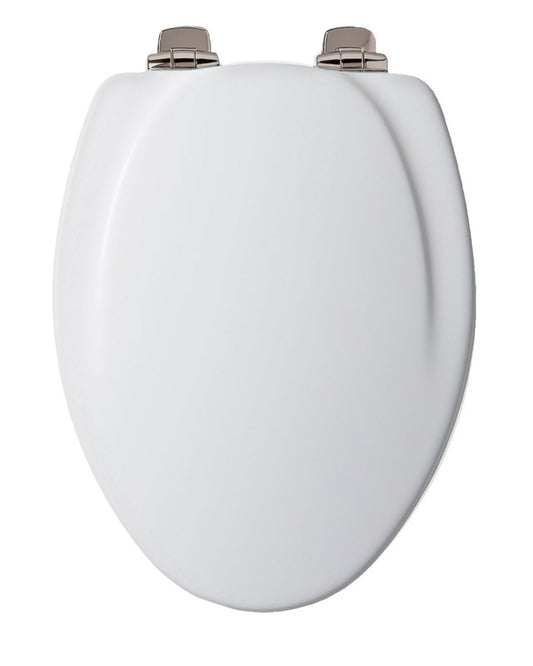 Mayfair by Bemis Slow Close Elongated White Molded Wood Toilet Seat