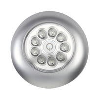 Fulcrum  LIGHT IT  Silver  Battery Powered  LED  Puck Light  1 pk