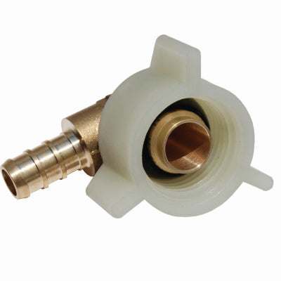 Pipe Fitting, PEX Barb Swivel Elbow, 3/8 x 1/2-In.