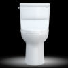 TOTO® Drake® WASHLET®+ Two-Piece Elongated 1.28 GPF Universal Height TORNADO FLUSH® Toilet with C5 Bidet Seat, Cotton White - MW7763084CEFG#01
