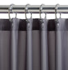 Zenna Home 72 in. H X 70 in. W Gray Solid Shower Curtain Liner Fabric
