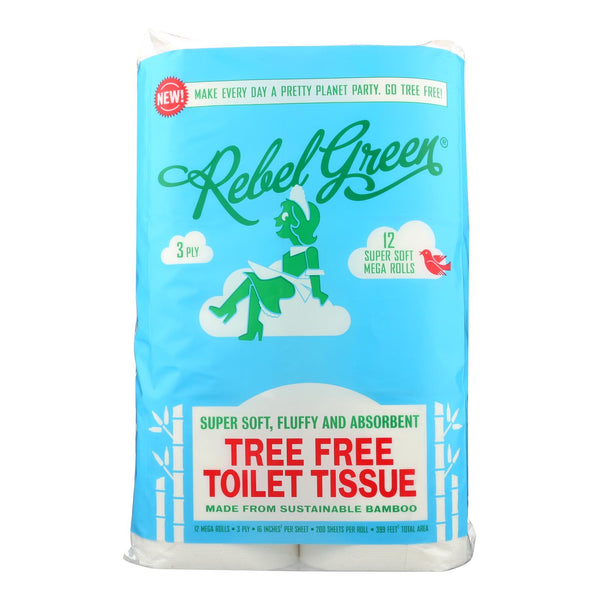 Rebel Green - Papel higiénico sin árbol - Caja de 8 - 12 unidades (paquete de 8)