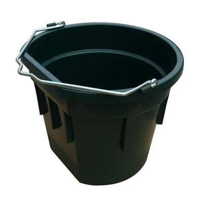 Utility Bucket, Flat Sided, Green Resin, 20-Qts.