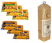 Suet Plus 1009 12 Oz Suet Plug Variety 6 Count With Pine Feeder
