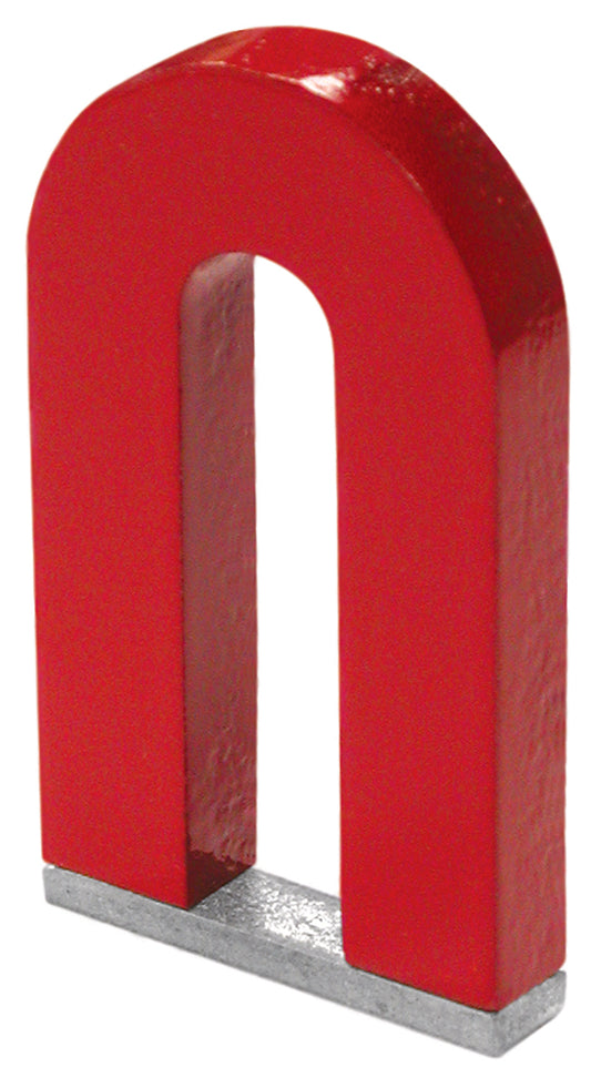 Master Magnetics 07225 2 X 1 X 0.25 Red Alnico Horseshoe Magnet With Keeper