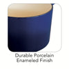 2.5 Qt Enameled Cast-Iron Series 1000 Covered Sauce Pan - Gradated Cobalt