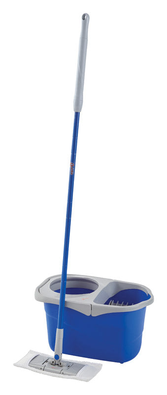 Quickie  13 in. W Microfiber  Spin Mop with Bucket