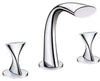 Ultra Faucets Twist Polished Chrome Widespread Bathroom Sink Faucet 6-10 in.
