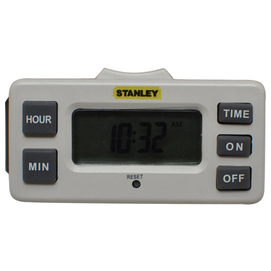 Stanley TimerMax Digislim Indoor Digital Timer 120 V Gray