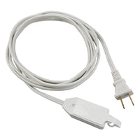 Extension Cord, 16/2 SPT-2 Polarized Cube Tap, White, 15-Ft.