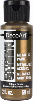 Extreme Sheen Premium Metallic Craft Paint, Antique Bronze, 2-oz. (Pack of 3)