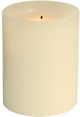Inglow Butter Cream Vanilla Scent Pillar Candle 4 in. H (Pack of 6)